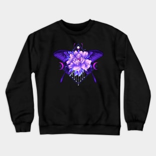 Peony Butterfly geometric tattoo 1 Crewneck Sweatshirt